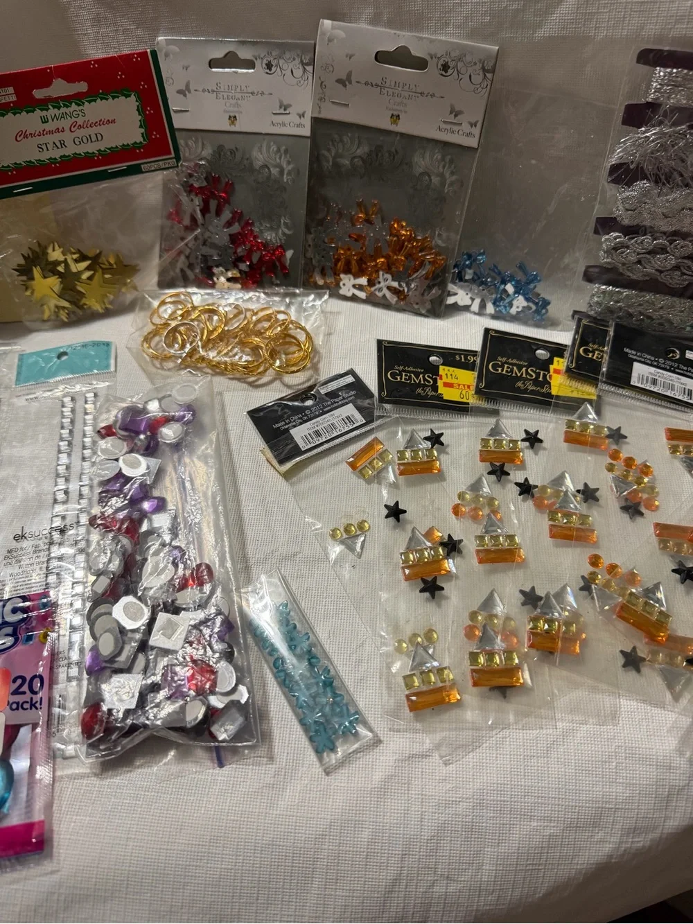 Large lot of Flowers,embellishments and bling